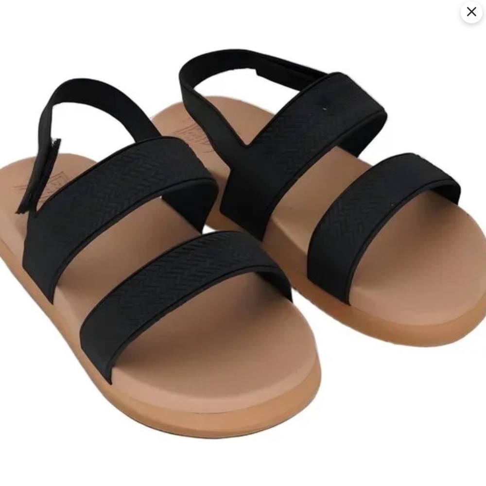 Reef Little Vista Ahi Black Romper Sandal Size 2/3 Kids